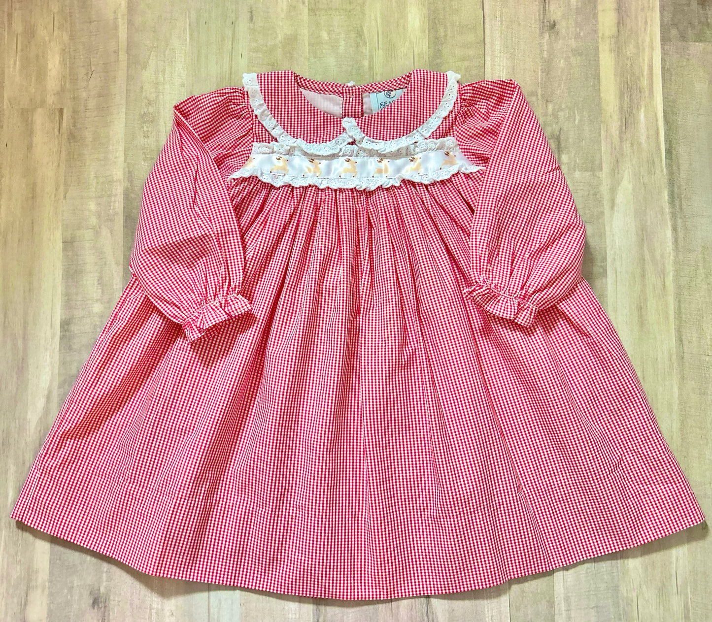 Reindeer Ribbon Girls Dress