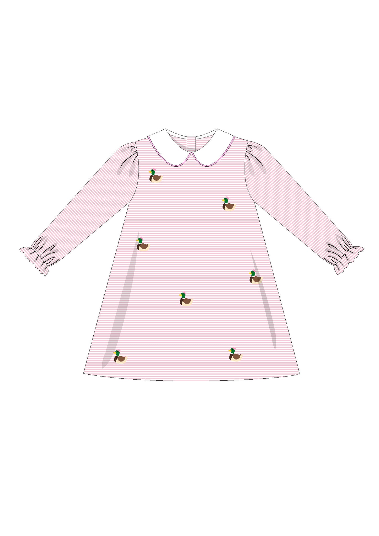 September- Mallard Embroidered Knit Dress