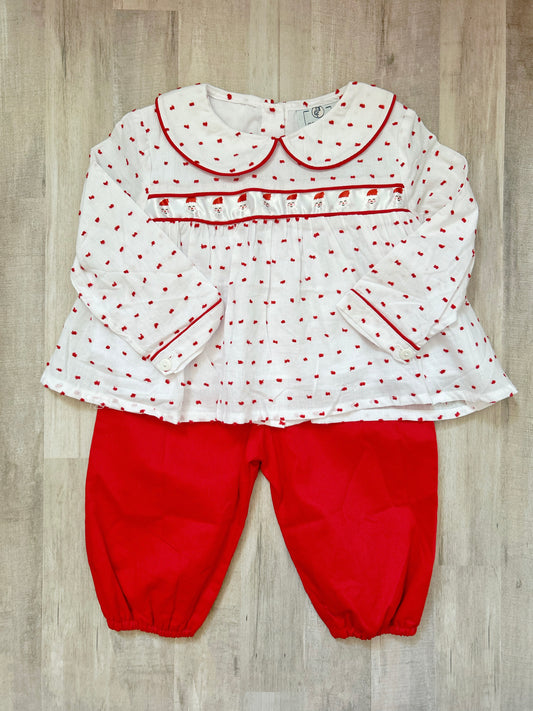 Mid November Shipment- Santa Ribbon FLOAT Top Pant Set