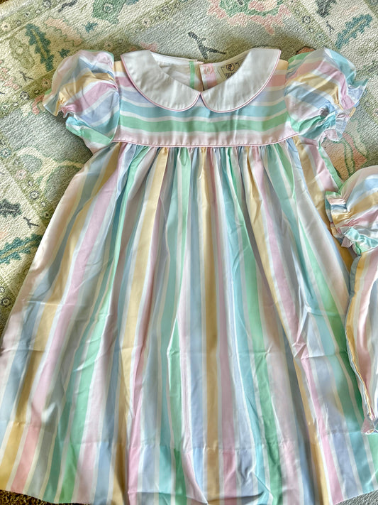 Pastel Rainbow Stripes Dress