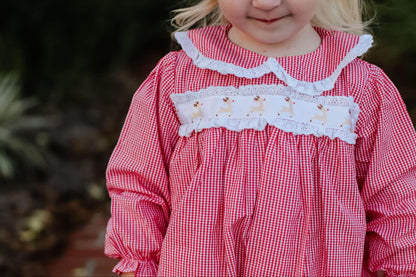 Reindeer Ribbon Girls Dress